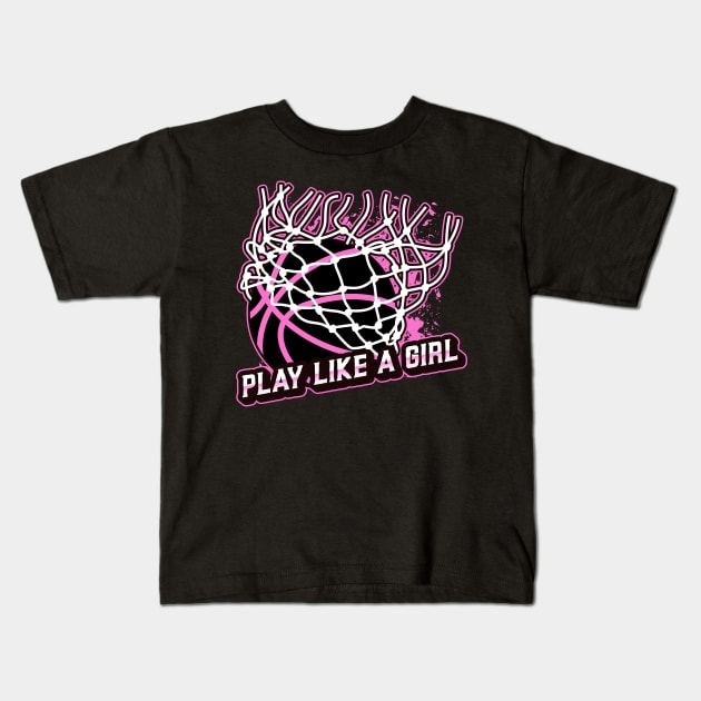 Play like a girl Kids T-Shirt by nasia9toska